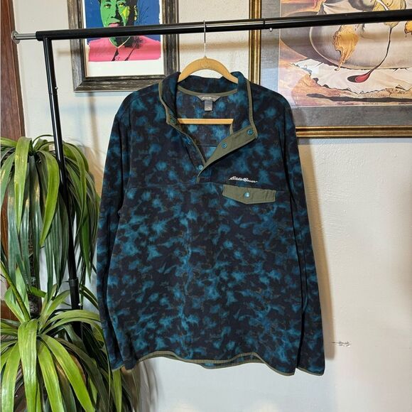 Eddie Bauer T Snap Printed Fleece - Picture 1 of 7
